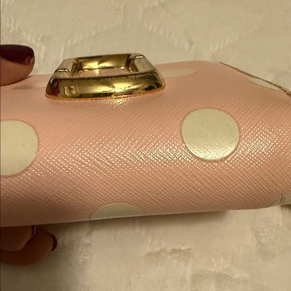 Pink Polka Dot Wristlet Wallet - Picture 13 of 14